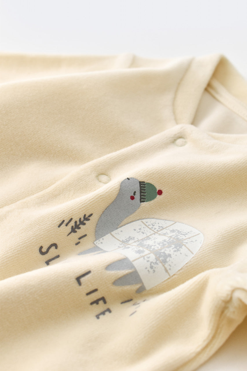 Set Broscuta cu salopeta si body din 80%bumbac organic si 20% poliester - , BabyCosy